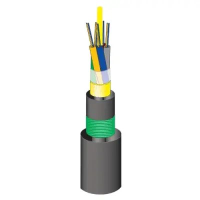 Double Sheathed, Single Armored Fiber Optic Cable